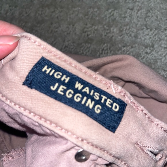 Aeropostale Pale Pink High Waisted Jeggings - Picture 3 of 5